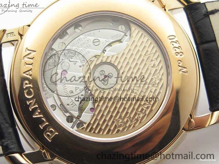 1228 Villeret 6654 RG Complicated Function OMF 1:1 Best Edition White Texture Dial On Leather Strap A Bright 8105